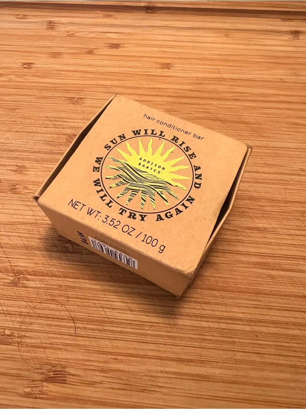 Sun Rise Hair Conditioner Bar in Brown Kraft Box